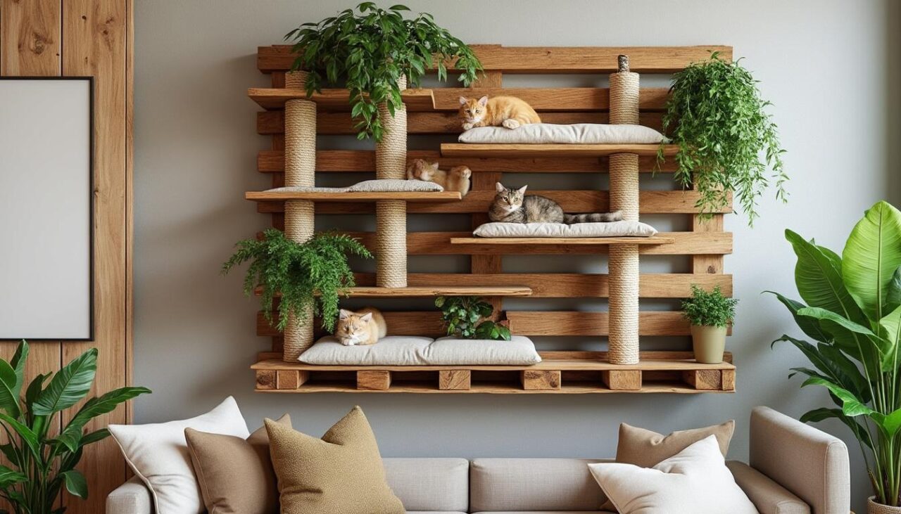 un arbre à chat mural en palettes l'astuce zéro déchet pour votre — free download