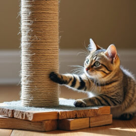 apprenez à fabriquer un grattoir original pour votre chat en recyclant un vieux tapis et des chutes de bois. une solution économique et écologique pour divertir votre compagnon à quatre pattes !