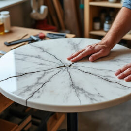 découvrez comment réparer facilement une table bistrot en marbre fendu grâce à l'utilisation de résine naturelle. suivez nos conseils étape par étape pour restaurer l'élégance de votre meuble tout en respectant l'environnement.