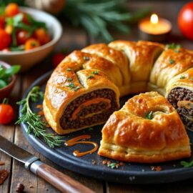 découvrez une recette vegan de pâté en croûte festif, savoureuse et sans gaspillage alimentaire, idéale pour impressionner vos convives lors des fêtes tout en respectant la planète.