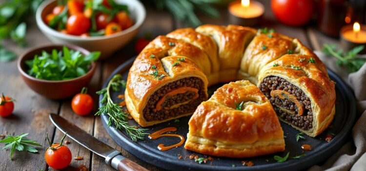 découvrez une recette vegan de pâté en croûte festif, savoureuse et sans gaspillage alimentaire, idéale pour impressionner vos convives lors des fêtes tout en respectant la planète.