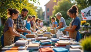 organisez un vide-maison solidaire avec emmaüs ou votre ressourcerie locale pour donner une seconde vie à vos objets tout en aidant des personnes dans le besoin.