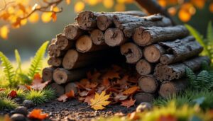 apprenez à construire un abri naturel pour hérisson en utilisant des chutes de bois et des feuilles mortes, favorisant ainsi la biodiversité de votre jardin.