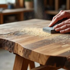 apprenez à patiner une table basse en bois brut pour lui donner un superbe effet vieilli, apportant charme et caractère à votre mobilier.