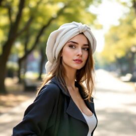 personne-portant-un-bandeau-en-coton-et-une-tenue-decontractee-sur-un-chemin-de-parc-urbain-borde-darbres-et-de-bancs-tissu-texture-posture-detendue-lumiere-douce-et-ambiance-calme-aux-tons-b