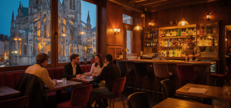 découvrez un bar chaleureux situé au cœur du quartier, à deux pas de la cathédrale, où convivialité et ambiance accueillante vous attendent.