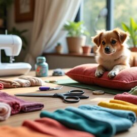 apprenez à fabriquer un coussin confortable pour votre chien en utilisant des chutes de tissu, une idée économique et écologique pour gâter votre compagnon.