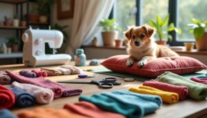 apprenez à fabriquer un coussin confortable pour votre chien en utilisant des chutes de tissu, une idée économique et écologique pour gâter votre compagnon.