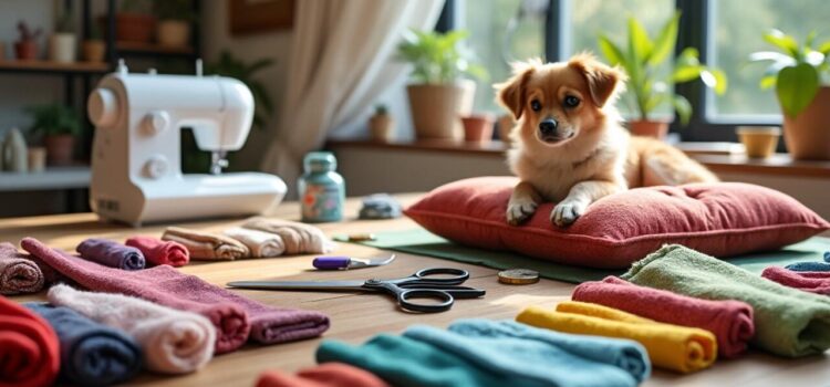apprenez à fabriquer un coussin confortable pour votre chien en utilisant des chutes de tissu, une idée économique et écologique pour gâter votre compagnon.