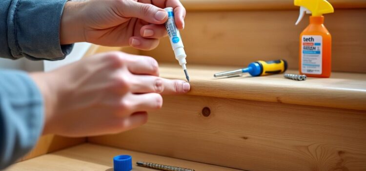 Réparer un escalier en bois grinçant sans le démonter