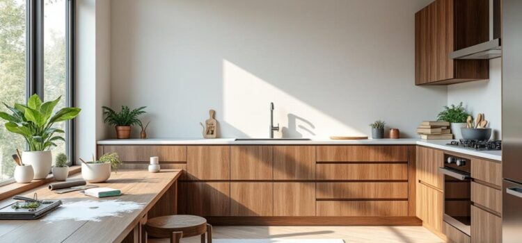 Repeindre une cuisine en bois sombre avec peinture sans COV