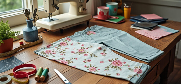 Coudre un pantalon pour enfant à partir d’un drap ancien