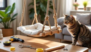 apprenez à fabriquer une balançoire pour chat d’intérieur facilement avec notre guide étape par étape, pour offrir à votre félin un espace ludique et sécurisé chez vous.