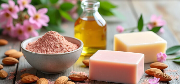 Recette de savon solide à l’argile rose et huile d’amande douce