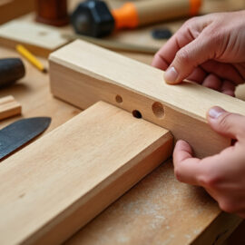 apprenez à réparer un pied de table cassé grâce à la technique traditionnelle du tenon-mortaise, pour une réparation solide et durable.