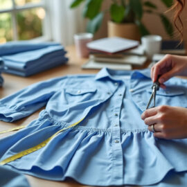 apprenez à transformer une chemise homme en une blouse féminine élégante grâce à notre guide simple et créatif d'upcycling.