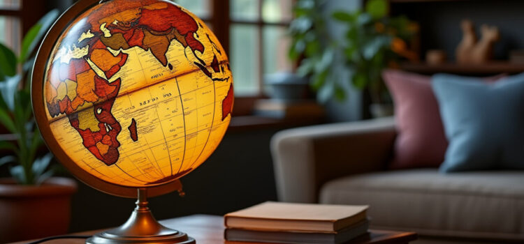 Créer un luminaire à partir d’un vieux globe terrestre Créer un luminaire à partir d’un vieux globe terrestre